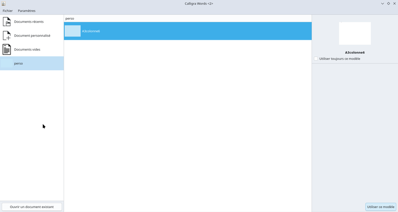 creation nouveau modele